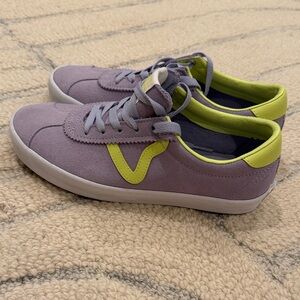 Purple and Yellow Vans Sneakers Women’s 7.5